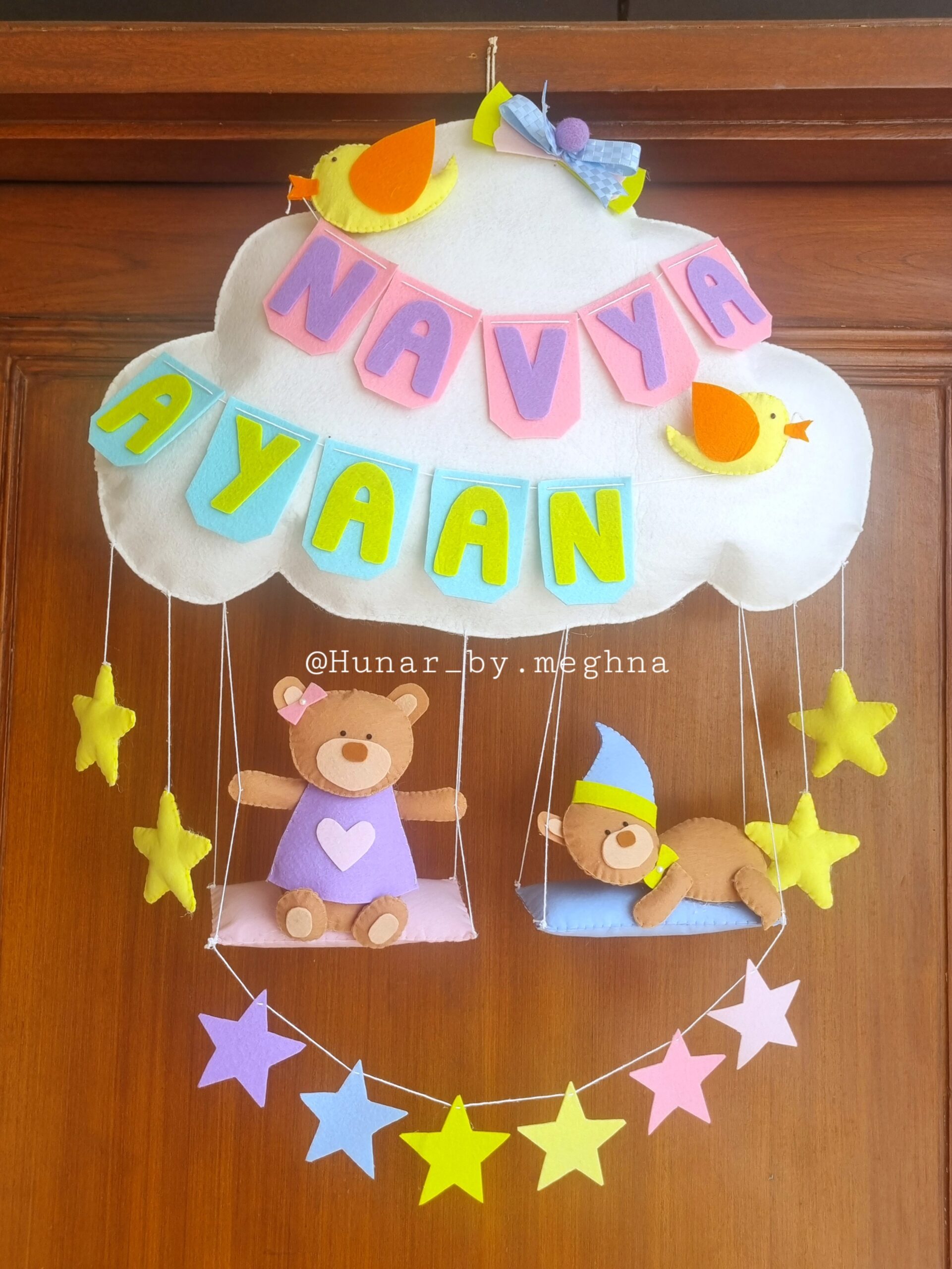 Teddies Swing Siblings Name Hanging – Hunar By Meghna